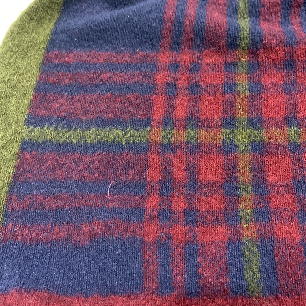 NWT Italian Made Plaid Open Front Knit Poncho Cardigan by CHERISHH - Picture 8 of 11